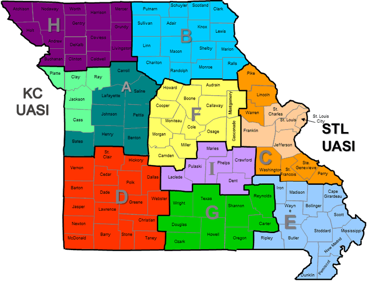 Missouri Regionalization Map