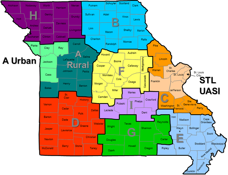 Department Of Public Safety Office Of Homeland Security Regionalization   MAP 