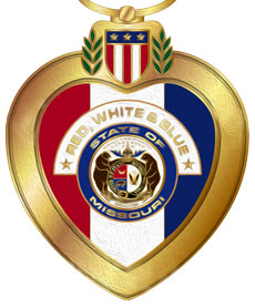 Red White Blue Heart Award