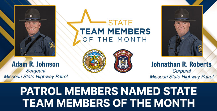 Patrol Members Named State Team Members of the Month