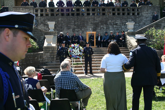 On May 5, 2018, Missouri honored the state’s fallen law enforcement officers during the annual Law Enforcement Memorial Service, which was held in the Carnahan Memorial Garden.